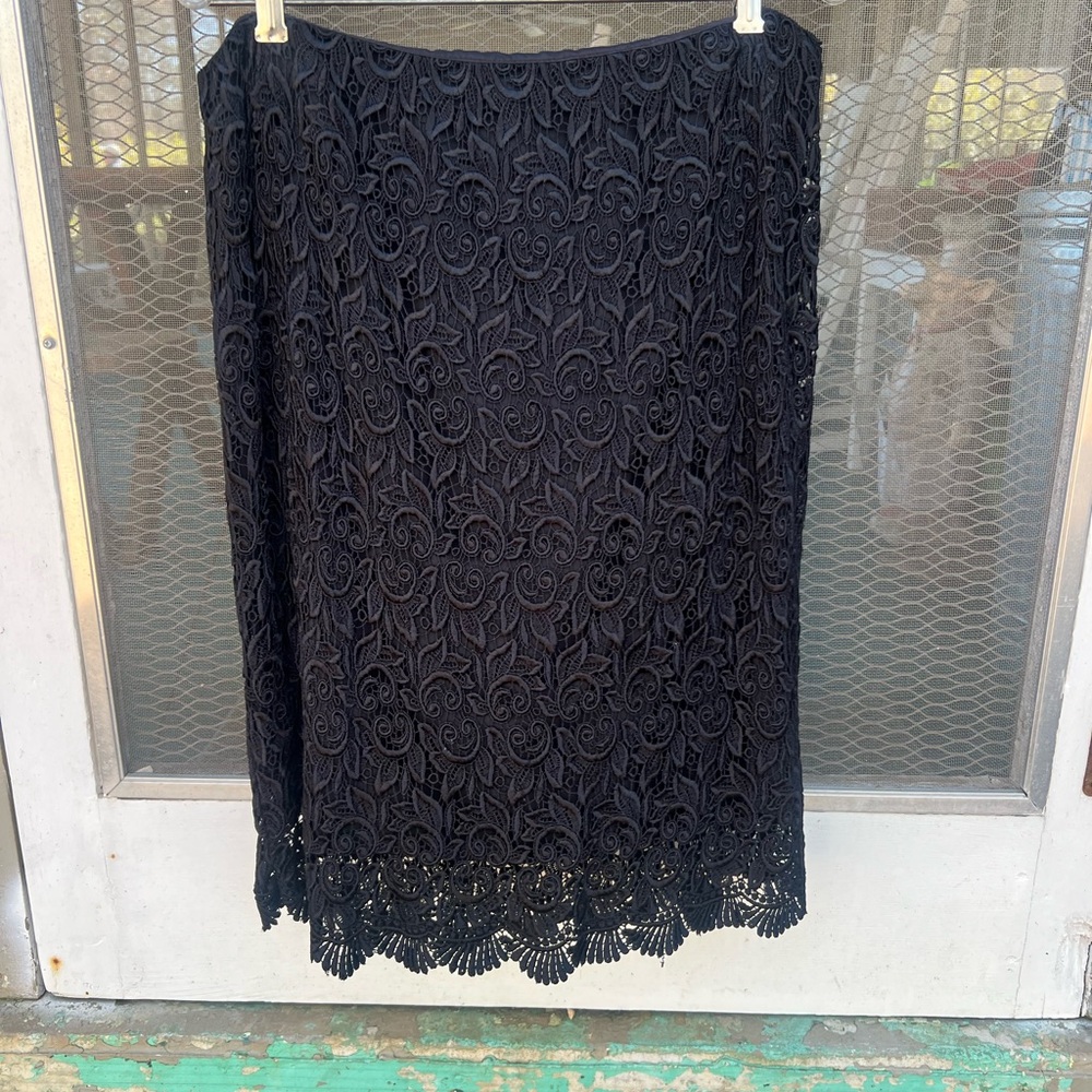 Alfani Black Lace Pencil Skirt